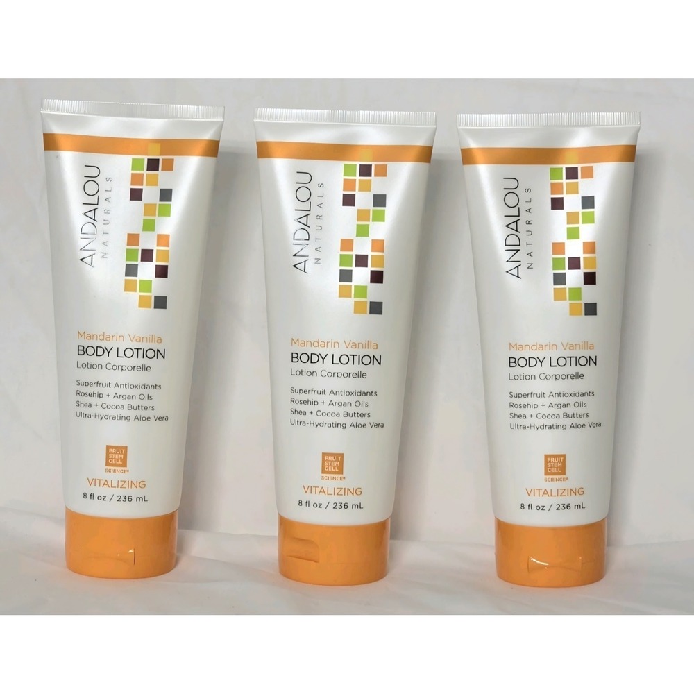 Andalou Naturals Body Lotion Mandarin Vanilla 8oz (Pack of 3)